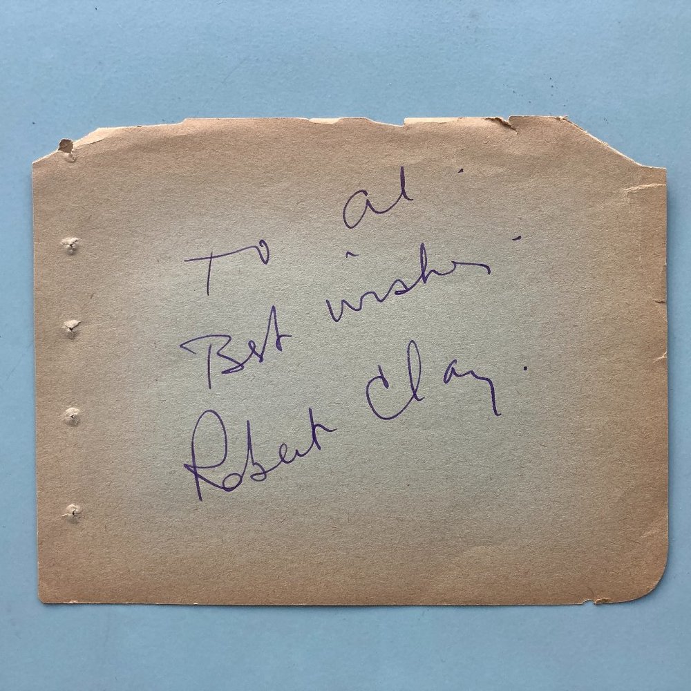 Robert Clary Signed Ins. Autograph Page Hogan's Heroes As Corporal Louis LeBeau